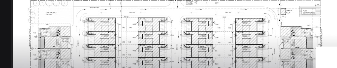 Golden Gate Estate land-use site plan — residential lots, multi-family block and open space